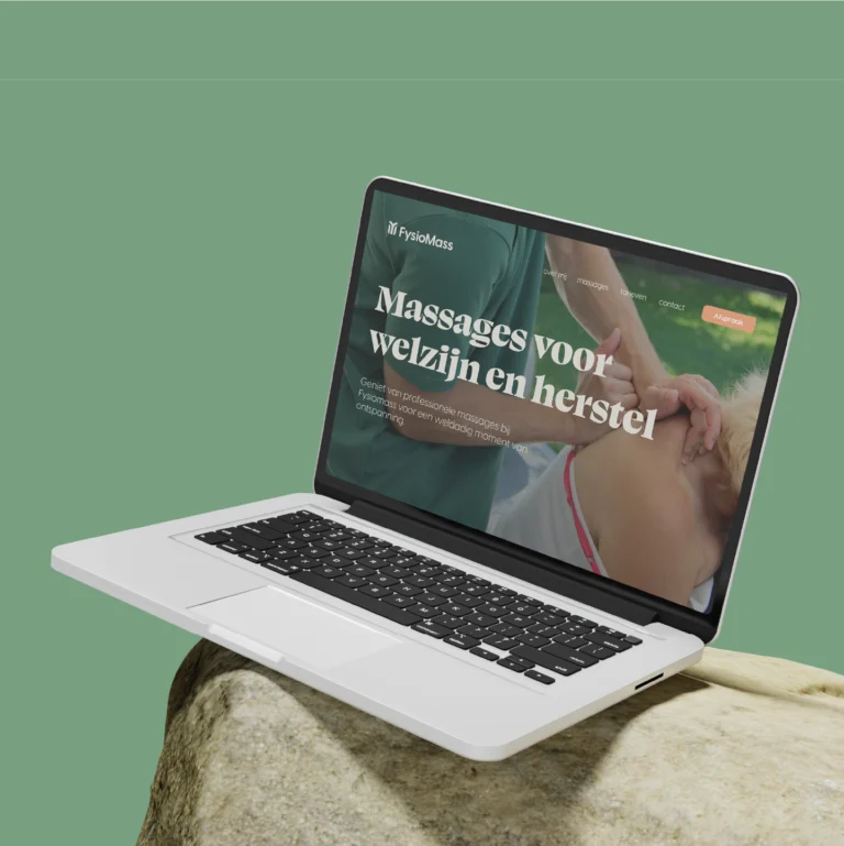 Branding agency in Gent ontwierp een logo, huisstijl en website voor een massage praktijk in Oost-Vlaanderen, België.